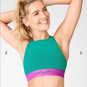 Fabletics Green and Pink Sports Bra
